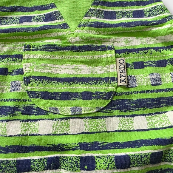 Keedo Baby Romper 3-6 Months Green Striped 100% Cotton Made in South Africa - Picture 4 of 8